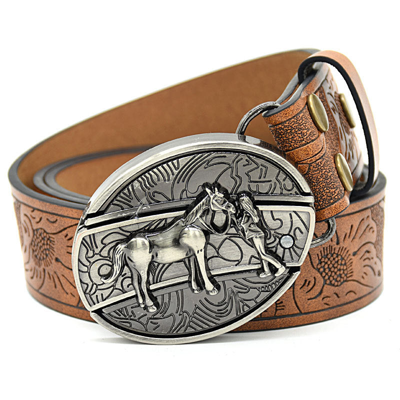 Predator Leather Belt-Handcrafted Wild Edition